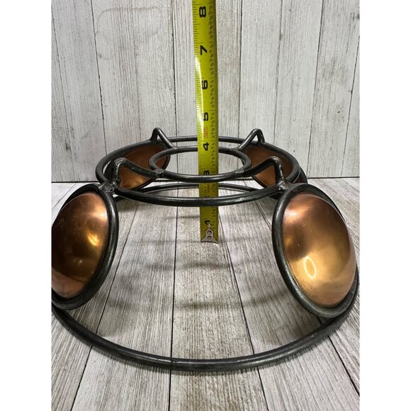 Vtg Ambrosia MCM Metal Wire & Brass Copper Basket Fruit Bowl Decor 1995 11" DIA - Picture 9 of 10